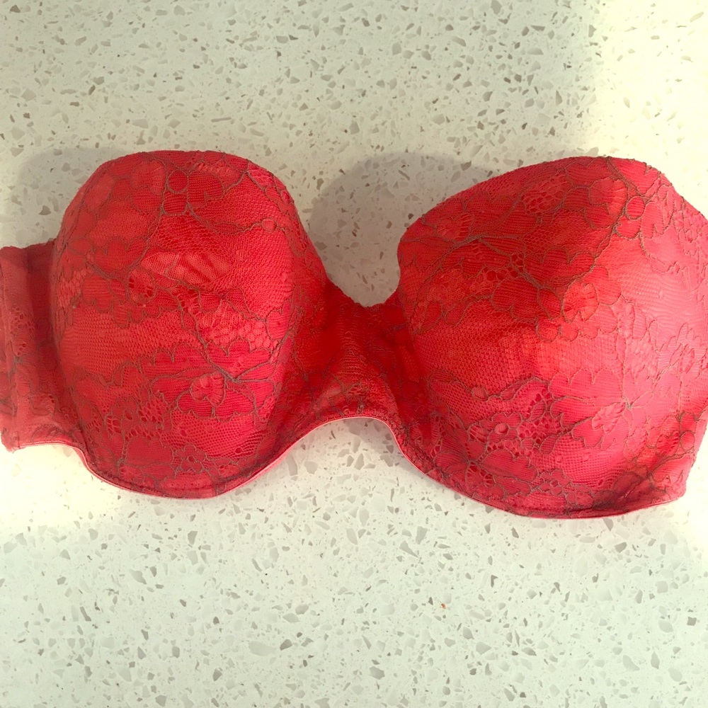 AERIE Audrey PINK Strapless Bra! Optional straps!